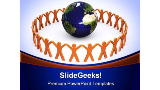 People Around Globe Success PowerPoint Templates And PowerPoint Backgrounds 0211