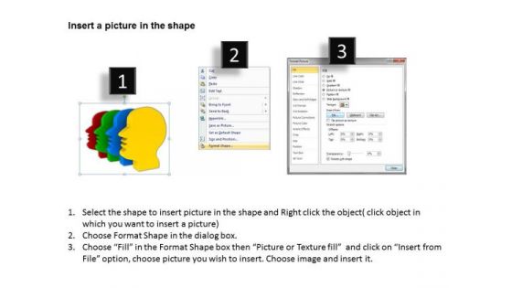 People Business 3d Colorful Human Faces PowerPoint Slides