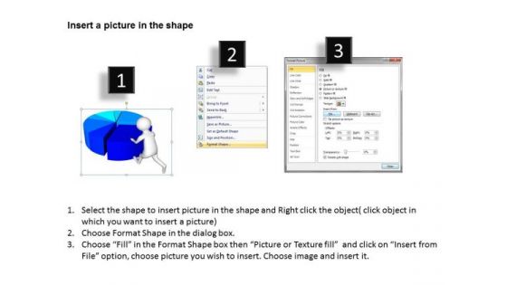 People Business 3d Man Pushing Pie PowerPoint Templates Free Download