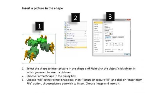 People Business 3d Men Arranging Puzzle Pieces PowerPoint Templates