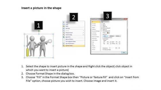 People Business 3d Men With Screw Driver PowerPoint Templates Ppt Backgrounds For Slides