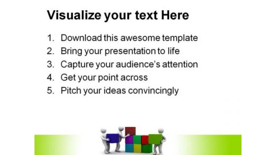 People Collect Puzzle Communication PowerPoint Templates And PowerPoint Backgrounds 0611