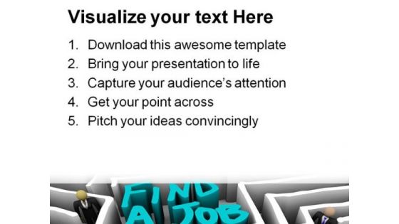 People Find A Job Competition PowerPoint Templates And PowerPoint Backgrounds 0411
