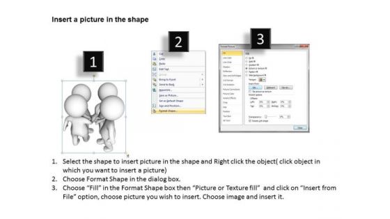 People In Business 3d Men Leader With His Team PowerPoint Theme Templates