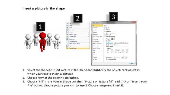 People In Business 3d Men Team Leader PowerPoint Templates