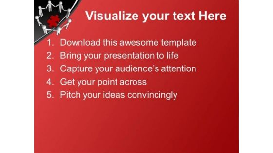 People In Circle Around Puzzle Piece Business PowerPoint Templates Ppt Background For Slides 1112