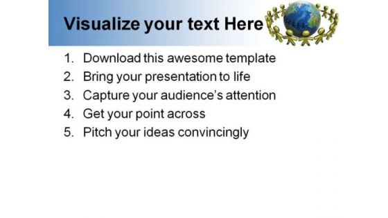 People Join Hands Globe PowerPoint Templates And PowerPoint Backgrounds 0211