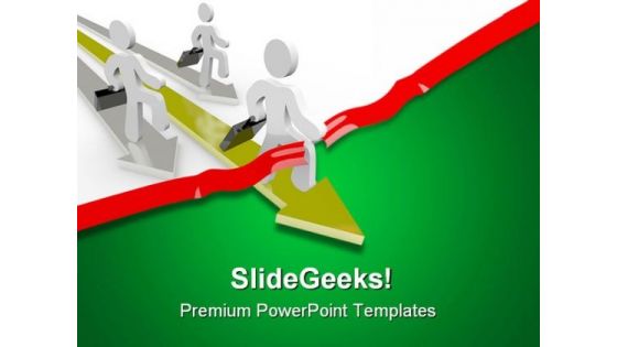 People Race Across Business PowerPoint Themes And PowerPoint Slides 0611