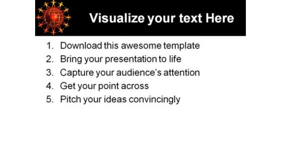 People Talk Globe PowerPoint Template 0810