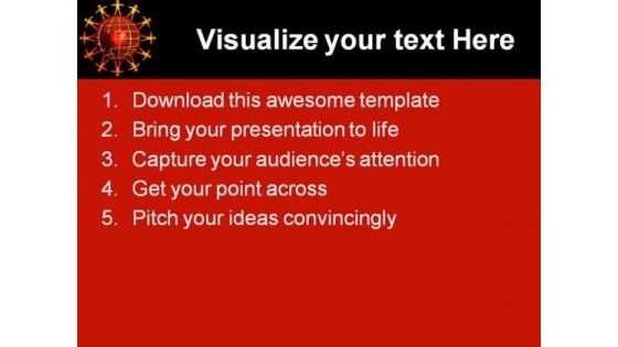 People Talk Globe PowerPoint Template 0810