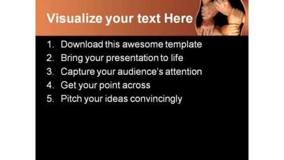 People Teamwork PowerPoint Template 0510