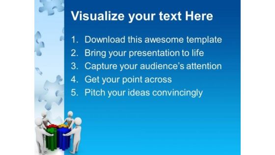 People With Puzzle Teamwork PowerPoint Templates And PowerPoint Themes 1012