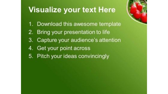 Pepper Graphics With Green Background PowerPoint Templates Ppt Backgrounds For Slides 0713