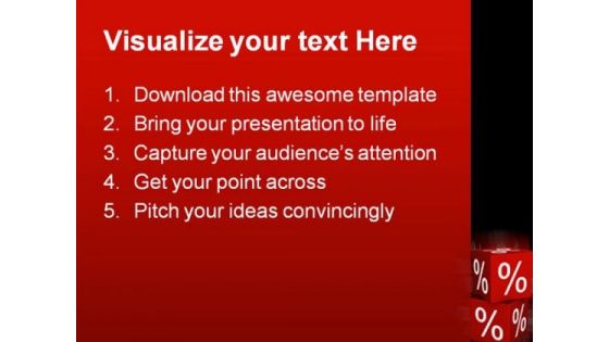 Percent Cube Finance PowerPoint Themes And PowerPoint Slides 0211