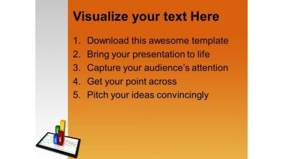 Percentage Graph On Computer Table Business PowerPoint Templates Ppt Backgrounds For Slides 1212