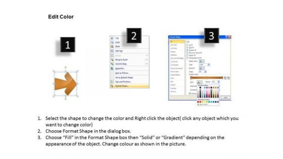 Perception Of Four Arrow Stages Free Business Plans For Small PowerPoint Templates