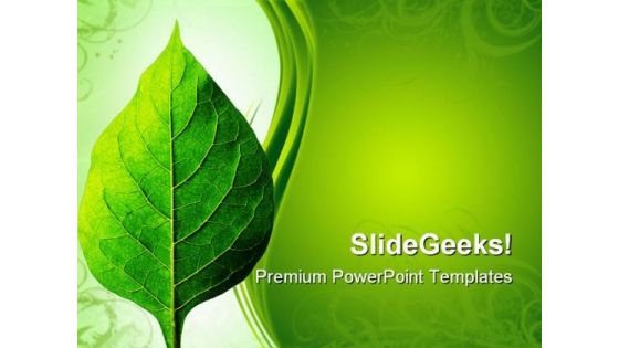 Perfect Leaf Nature PowerPoint Templates And PowerPoint Backgrounds 0511