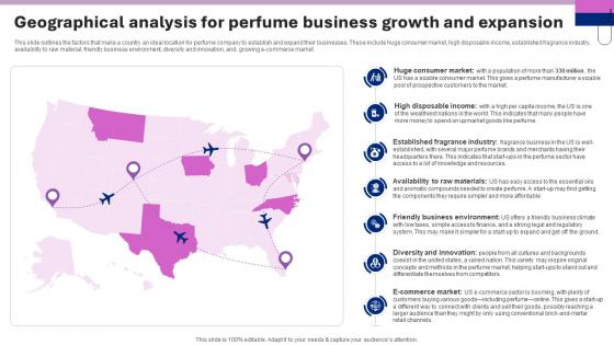 Perfume Manufacturing Business Plan Geographical Analysis For Perfume Business Growth BP SS V