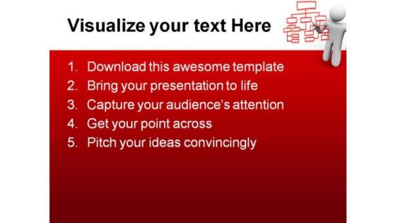 Person Drawing Chart Business PowerPoint Template 1110