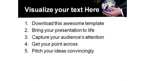 Person Holding Earth Globe PowerPoint Themes And PowerPoint Slides 0411