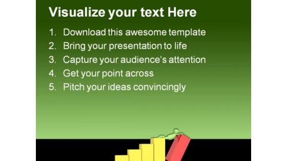 Person Installing The Graph Business PowerPoint Templates And PowerPoint Backgrounds 0411