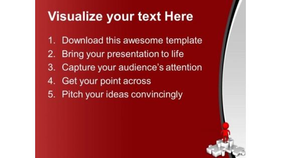 Person Puzzle Podium Business PowerPoint Templates Ppt Backgrounds For Slides 1212