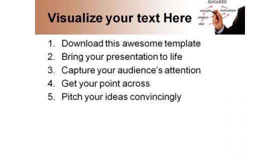 Person Showing Success Chart Business PowerPoint Themes And PowerPoint Slides 0411
