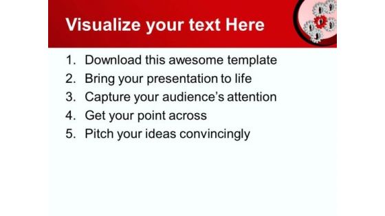 Person Standing On Gears Leadership PowerPoint Templates And PowerPoint Themes 0312