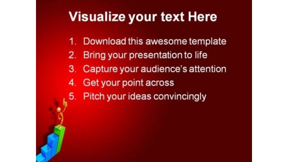 Person Standing On Graph Success PowerPoint Templates And PowerPoint Backgrounds 0711