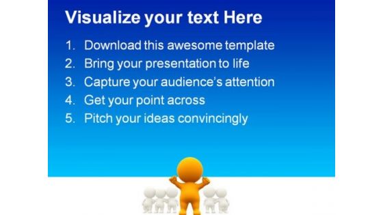 Person Standing Out Leadership PowerPoint Templates And PowerPoint Backgrounds 0411