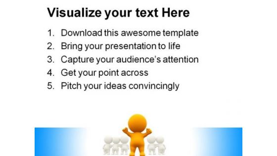 Person Standing Out Leadership PowerPoint Themes And PowerPoint Slides 0411