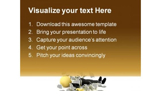 Person Under A Bill Finance PowerPoint Themes And PowerPoint Slides 0511