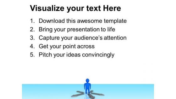 Person With Global Business Arrows PowerPoint Templates And PowerPoint Themes 0612
