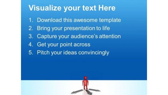 Person With Question Arrows Business PowerPoint Templates And PowerPoint Themes 0612