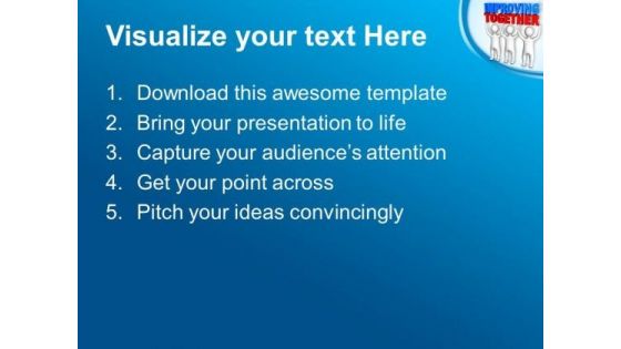 Persons Join Forces To Lift Improving Together PowerPoint Templates Ppt Backgrounds For Slides 0213