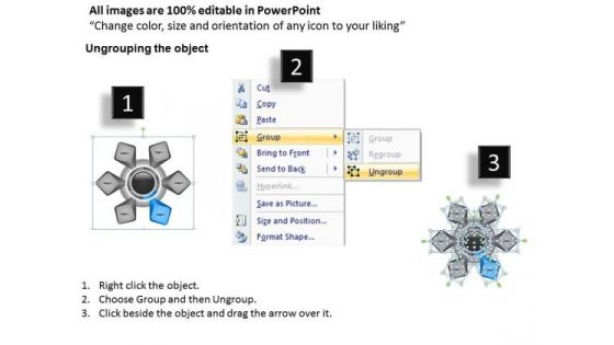 Petals Diagram With 6 Staged For Business Process Ppt Plan Help PowerPoint Templates