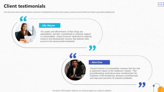 Pharmaceutical R And D Company Pitch Deck Ppt Template