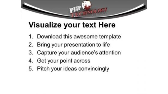 Php Is New Technology PowerPoint Templates Ppt Backgrounds For Slides 0613