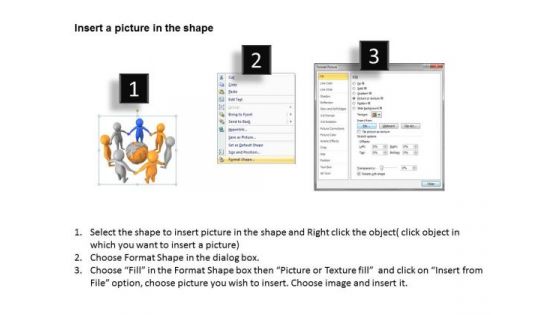 Pictures Of Business Men 3d Circle With Globe PowerPoint Slides