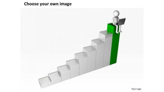 Pictures Of Business Men 3d Man Working On Laptop Education PowerPoint Slides