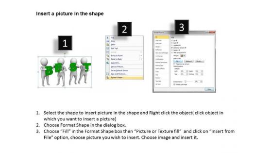 Pictures Of Business Men 3d Team Holding Best Text PowerPoint Slides