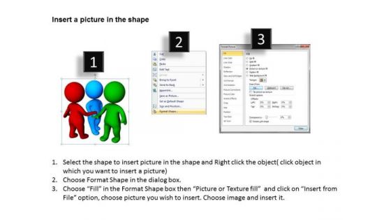 Pictures Of Business Men 3d Three Colorful Friends PowerPoint Slides