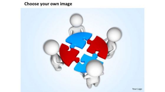 Pictures Of Business Men Circular Puzzle PowerPoint Presentation Slides