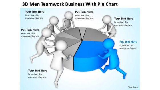 Pictures Of Business Men PowerPoint Presentation With Pie Chart Slides