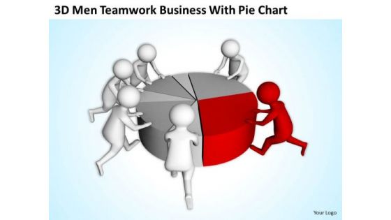 Pictures Of Business Men PowerPoint Presentation With Pie Chart Slides