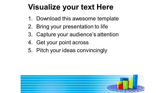Pie Chart And Bars Business Growth PowerPoint Templates Ppt Backgrounds For Slides 0313