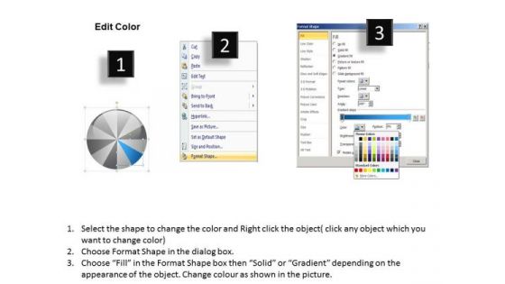 Pie Chart Blue Green 12 Steps How To Write Business Plan Template PowerPoint Slides