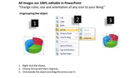 Pie Chart Business Process 3 Stages Ppt How To Write Plan Template PowerPoint Slides