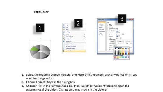 Pie Chart Circular 8 Stages Process Business Plan Format Template PowerPoint Slides