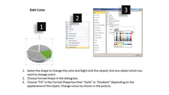 Pie Chart Data Comparisons 5 Stages Business Plan PowerPoint Templates